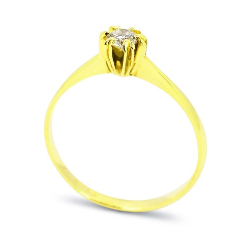 Arany eljegyzési gyűrű - 0,15-0,2ct gyémánt