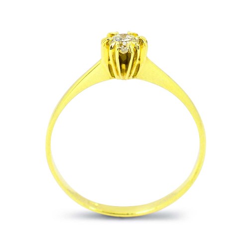 Arany eljegyzési gyűrű - 0,15-0,2ct gyémánt