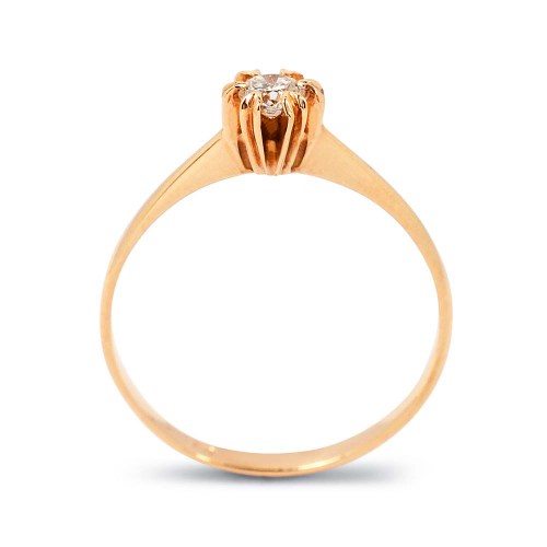 Rosegold eljegyzési gyűrű - 0,15-0,2ct gyémánt