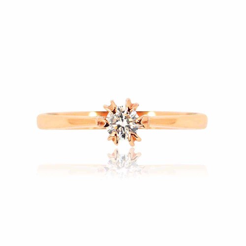 Rosegold eljegyzési gyűrű - 0,15-0,2ct gyémánt