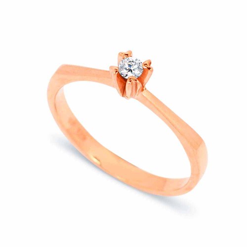 Eljegyzési gyűrű - rosegold - vállas