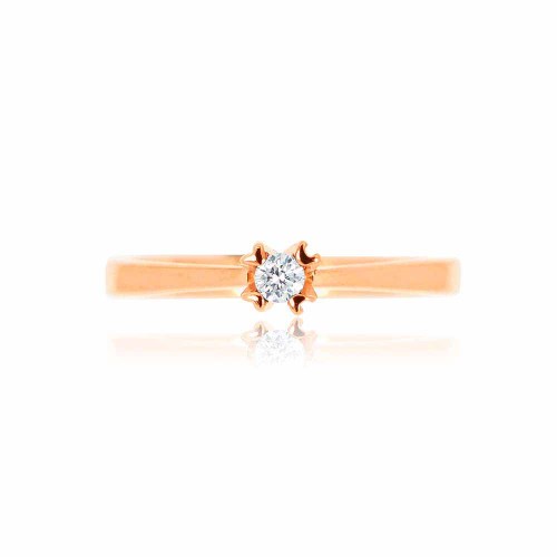 Eljegyzési gyűrű - rosegold - vállas