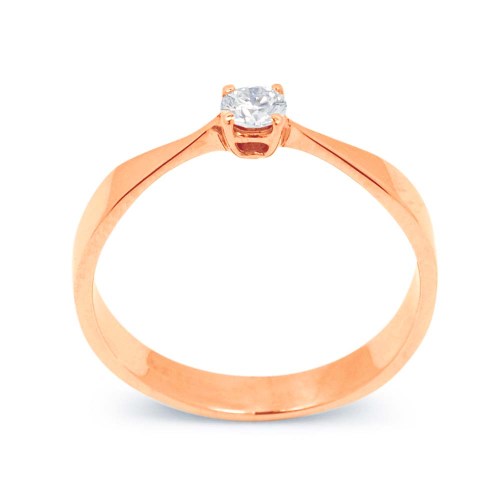 Rosegold eljegyzési gyűrű - 3,3-3,5mm gyémánt