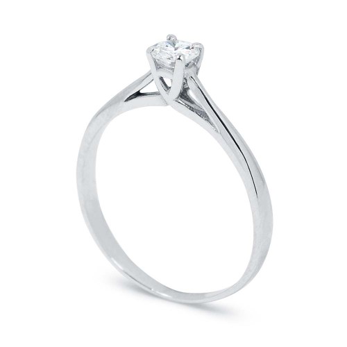 Gyémánt eljegyzési gyűrű fehéraranyból - kiemelkedő