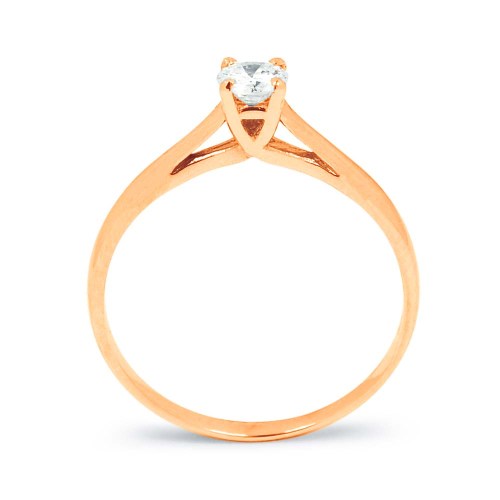 Gyémánt eljegyzési gyűrű rose aranyból - kiemelkedő