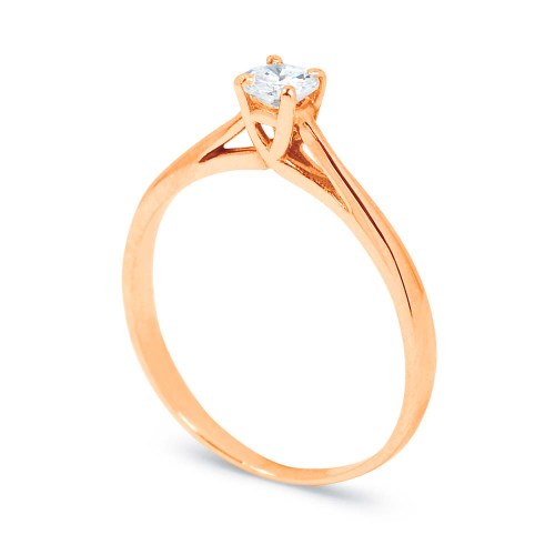 Gyémánt eljegyzési gyűrű rose aranyból - kiemelkedő