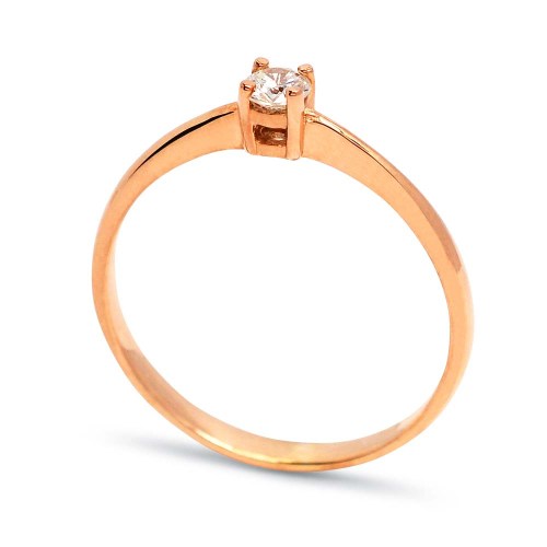 Gyémánt eljegyzési gyűrű - rosegold 3-3,5mm