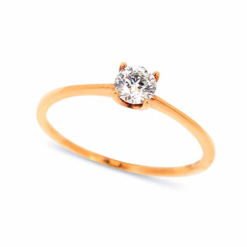 Gyémánt eljegyzési gyűrű 0,2-0,3 karát - rosegold